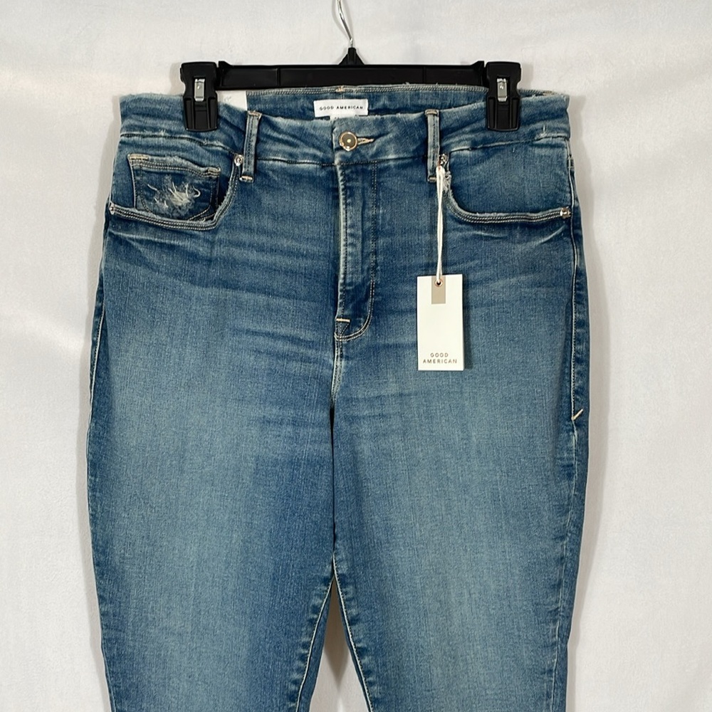 Good American Good Legs Crop Jeans Size 14 / 32 NWT NEW - Picture 2 of 13